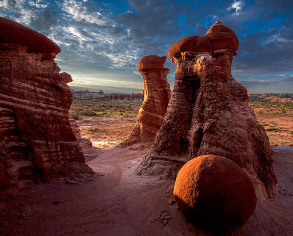 Blue Canyon Art Print featuring the photograph Bowling Hoodoos by Mark Freitag