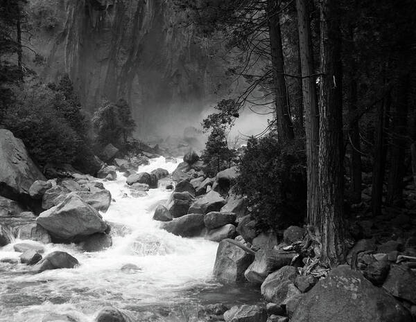 Scenics Art Print featuring the photograph Bridalvail Falls Base Yosemite Np by Jmoor17