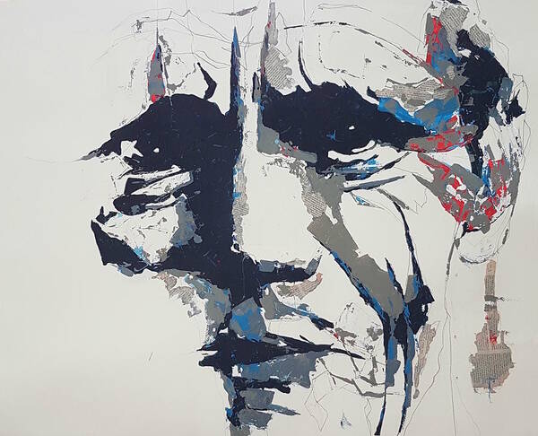 Chet Baker Art Print featuring the painting Chet Baker - Abstract by Paul Lovering