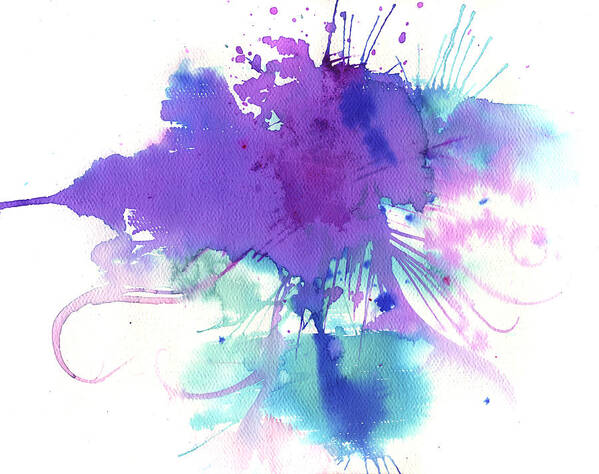 Watercolor Painting Art Print featuring the digital art Cloudburst by Stereohype