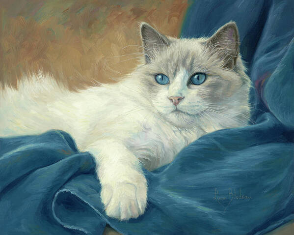 Cat Art Print featuring the painting Diva by Lucie Bilodeau