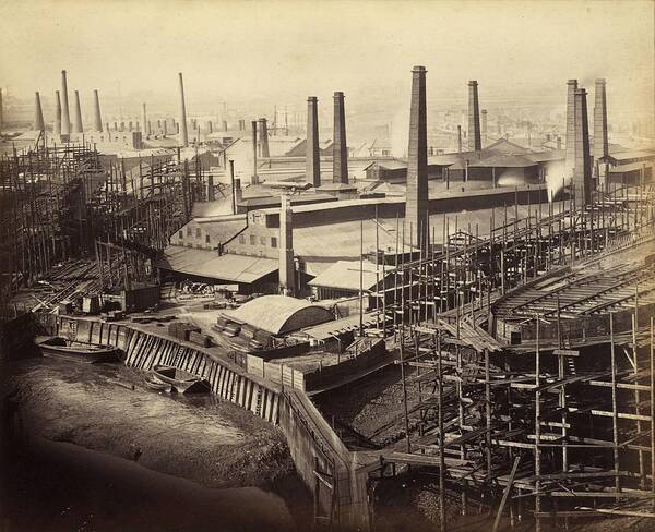 England Art Print featuring the photograph Dockside Industry by Hulton Archive