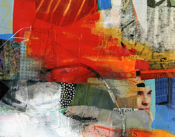 Abstract Art Art Print featuring the painting Fact Check #8 by Jane Davies