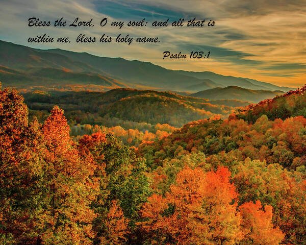 Tennessee Art Print featuring the photograph Fall Mountains Blessings by Marcy Wielfaert