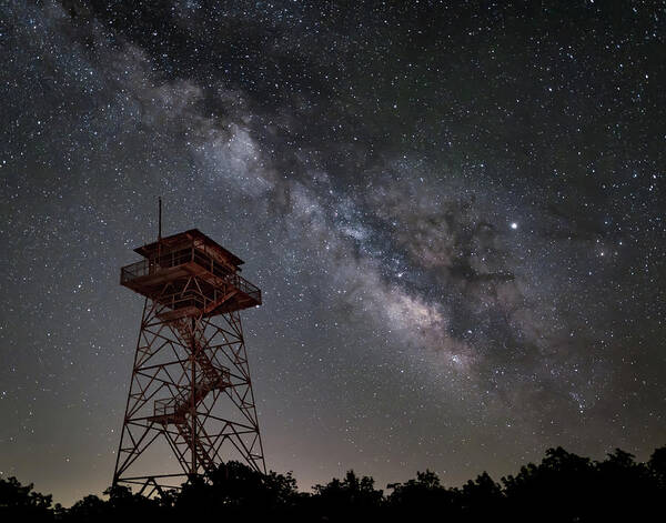 Milky Way Art Print featuring the photograph Fire Tower by James Barber