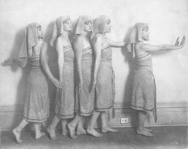 People Art Print featuring the photograph Five Women Dressed In Strapless by The New York Historical Society