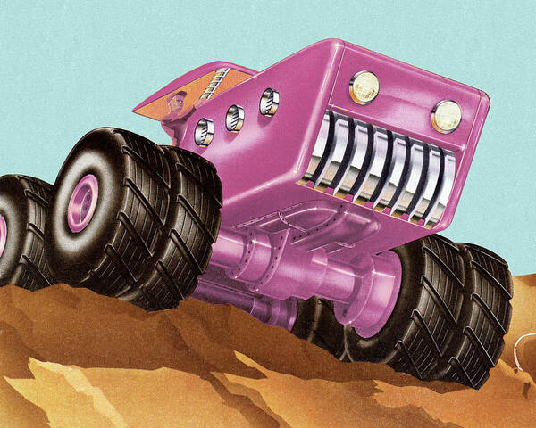 Agriculture Art Print featuring the drawing Futuristic Tractor by CSA Images