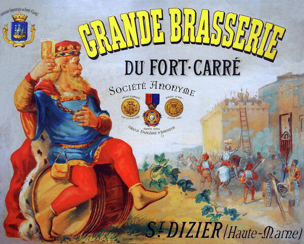 Beer Art Print featuring the painting Grande Brasserie du Fort-Carr, St Dizier by Unknown