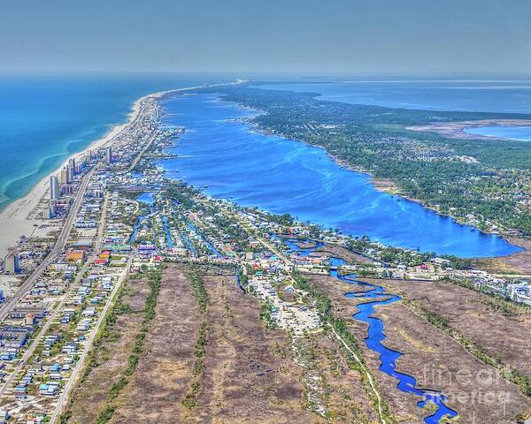 Little Lagoon 7489 Art Print featuring the photograph Little Lagoon 7489 by Gulf Coast Aerials -