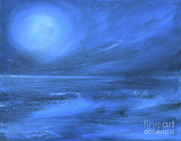 Lunar Effect Art Print featuring the painting Lunar Effect by Jane See