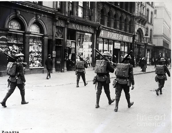 People Art Print featuring the photograph Martial Law In Troubled Cork by Bettmann