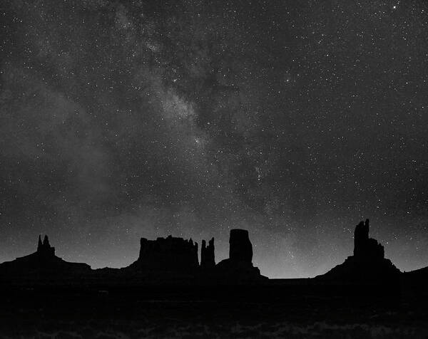 Disk1216 Art Print featuring the photograph Moument Valley Night by Tim Fitzharris