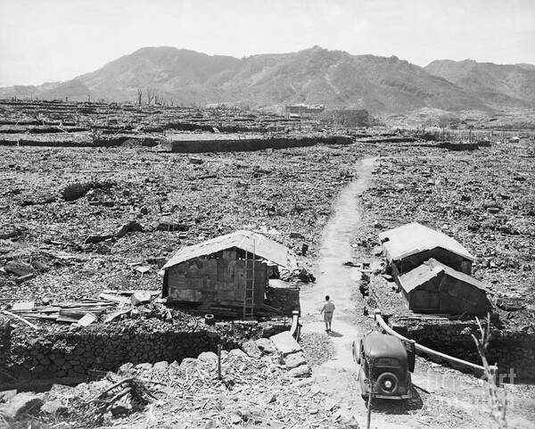 Rubble Art Print featuring the photograph Nagasaki After Bombing by Bettmann