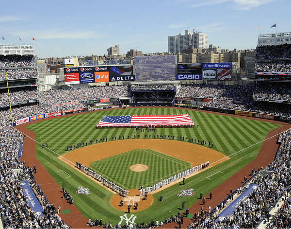 American League Baseball Art Print featuring the photograph Opening Day Yankee Stadium. New York by New York Daily News Archive