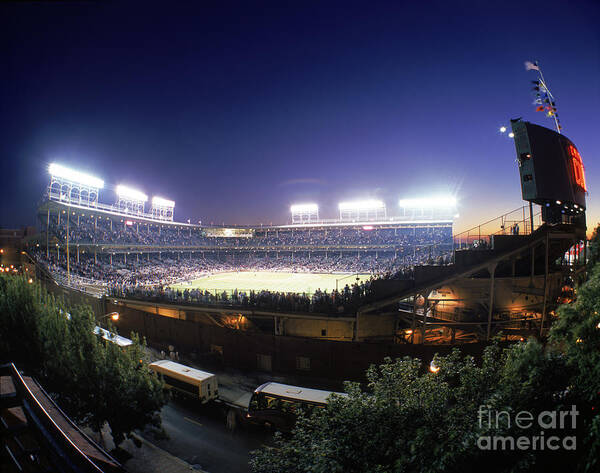 National League Baseball Art Print featuring the photograph Philadelphia Phillies V Chicago Cubs by Jerry Driendl