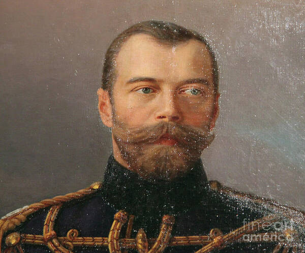 People Art Print featuring the drawing Portrait Of Emperor Nicholas II by Print Collector