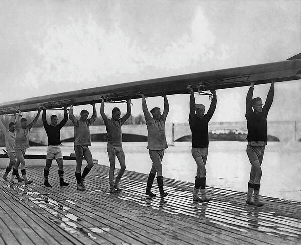 Sport Rowing Art Print featuring the photograph Princeton Rowing Team by Paul Thompson/fpg