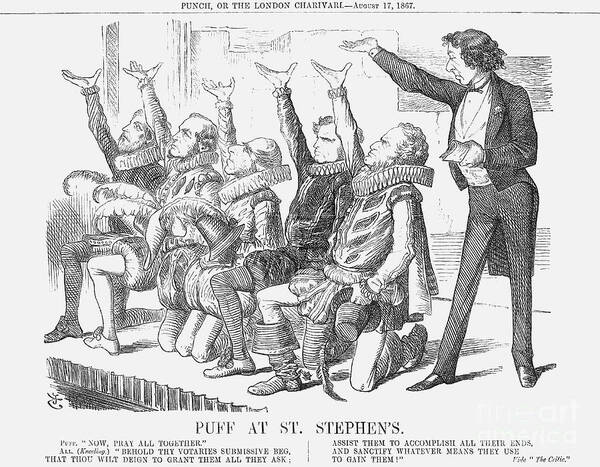 Engraving Art Print featuring the drawing Puff At St Stephens, 1867. Artist John by Print Collector