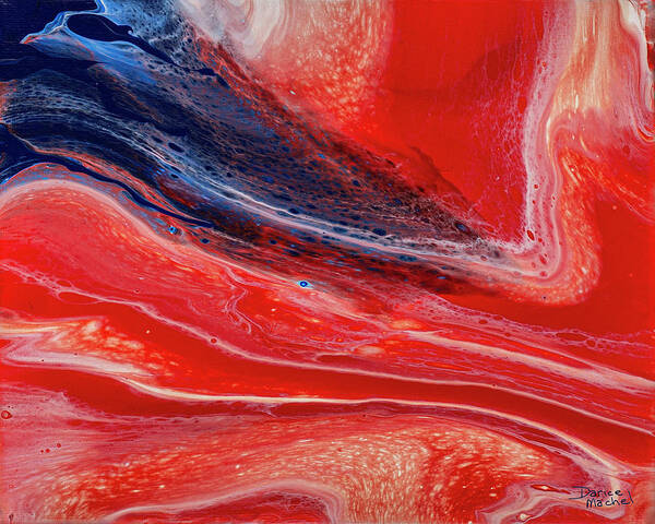 Abstract Art Print featuring the painting Sea Of Red by Darice Machel McGuire