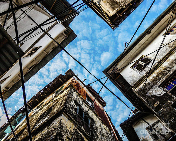 Crossing Art Print featuring the photograph Sky over Stonetown, Zanzibar by Lyl Dil Creations