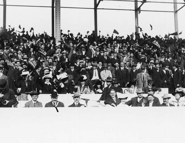 Crowd Art Print featuring the photograph Spectators At Fenway Park by Fpg