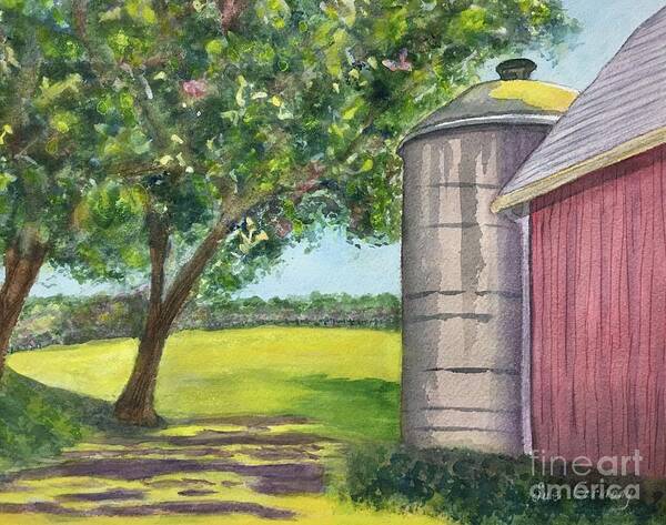 Farm Art Print featuring the painting Still Standing, Great Memories by Sue Carmony