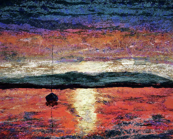 Island Art Print featuring the digital art Sucia Island Sunset by Ken Taylor