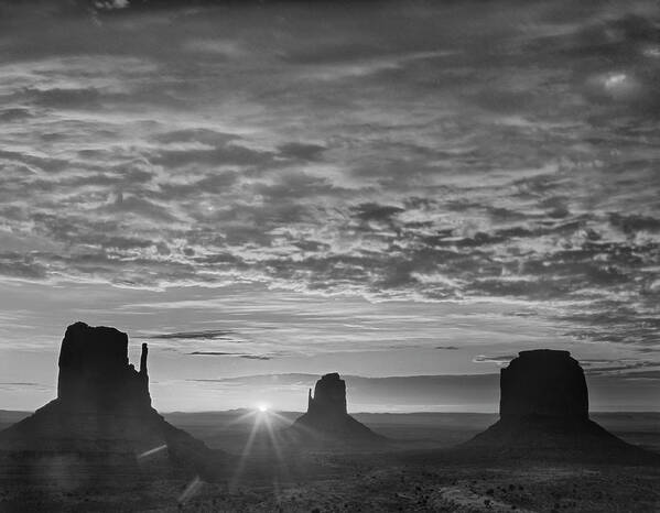 Disk1216 Art Print featuring the photograph Sunrise, Monument Valley by Tim Fitzharris
