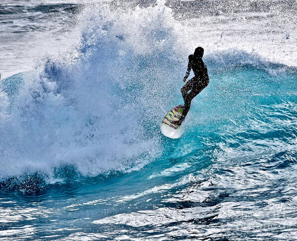 Oahu Art Print featuring the photograph Surfer's Crest by Debra Banks