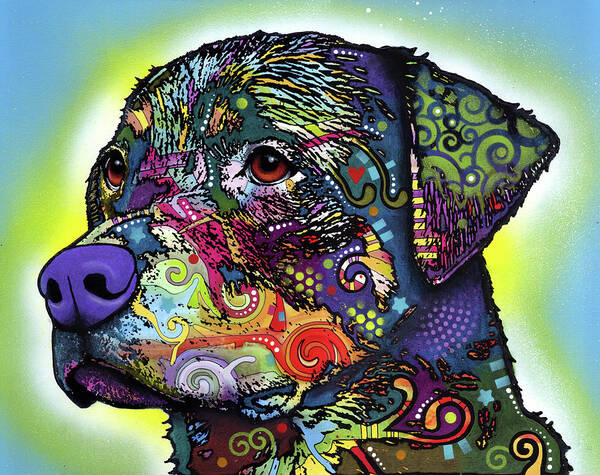 New Bosco Rottweiler by Dean Russo Fine Dog Art Print Home Wall Decor 796098 