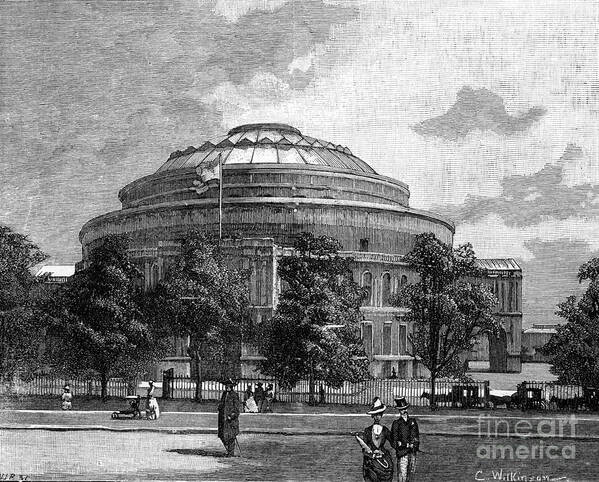 Engraving Art Print featuring the drawing The Royal Albert Hall, Kensington by Print Collector