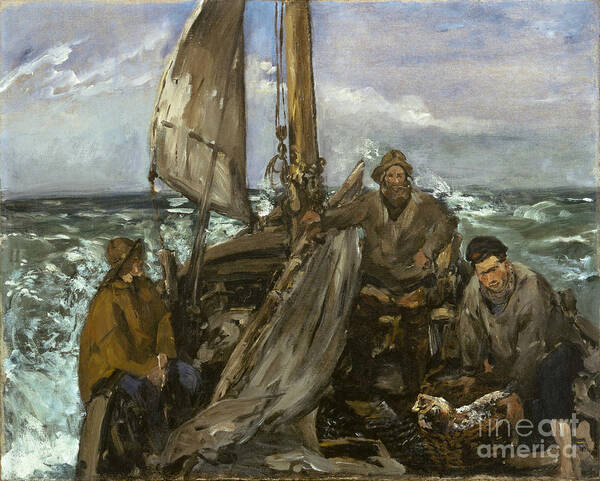 Oil Painting Art Print featuring the drawing The Toilers Of The Sea, 1873. Artist by Heritage Images