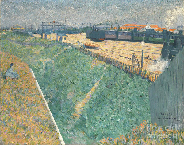 Oil Painting Art Print featuring the drawing The Western Railway At Its Exit by Heritage Images