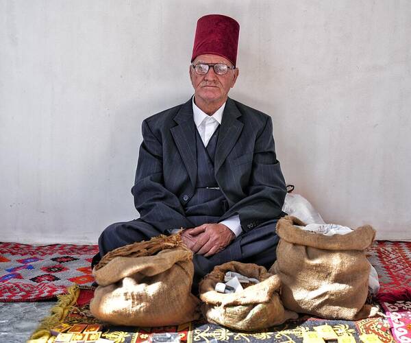 Man Art Print featuring the photograph Tobacco Seller by Bashar Alsofey