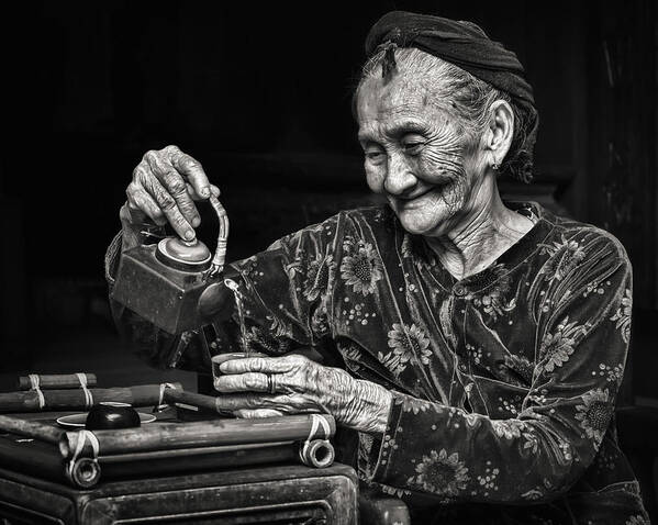 Vietnam Art Print featuring the photograph Vietnamese Grandmother by Antoni Figueras