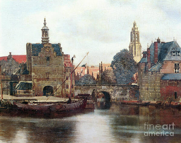 Bank Art Print featuring the painting View Of Delft C.1660-61 by Jan Vermeer