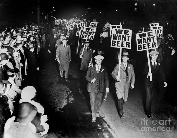 Prohibition Art Print featuring the photograph We Want Beer by Jon Neidert