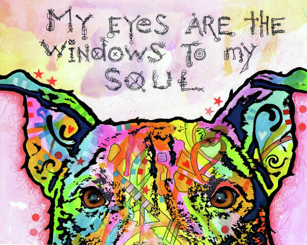 Windows To My Soul Art Print featuring the mixed media Windows To My Soul by Dean Russo