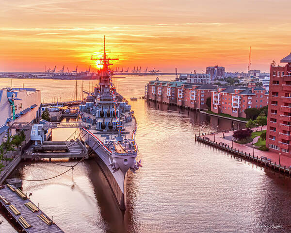 Navy Art Print featuring the photograph USS Wisconsin by Donna Twiford