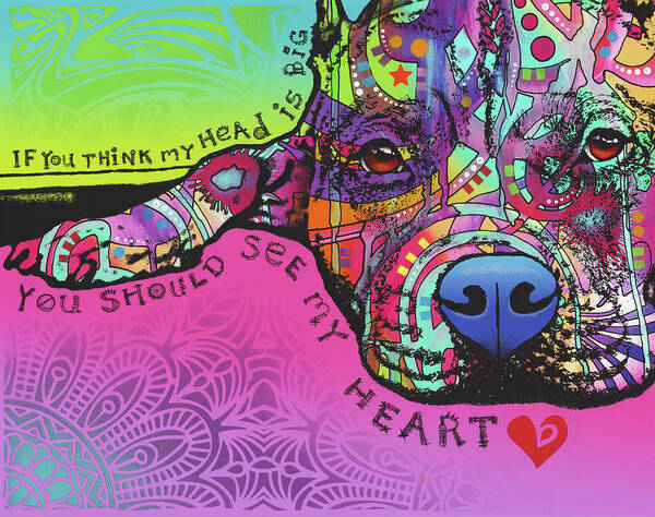 You Should See My Heart Art Print featuring the mixed media You Should See My Heart by Dean Russo