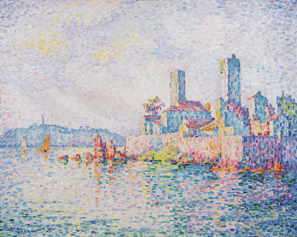 Painting Art Print featuring the painting Antibes by Paul Signac by Mango Art