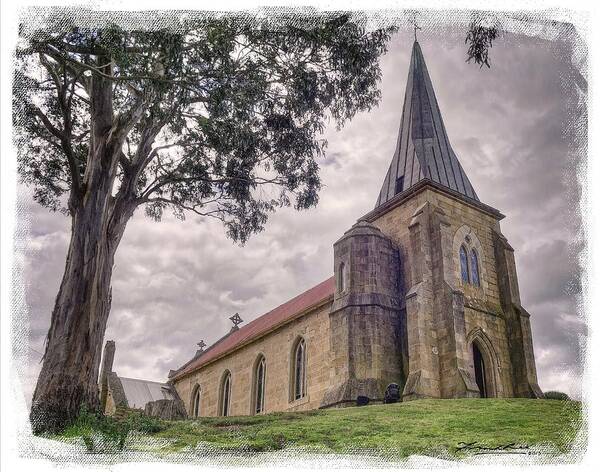 Australia Art Print featuring the photograph Country Church #1 by Frank Lee