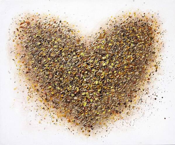 Heart Art Print featuring the painting Heart of Gold by Amanda Dagg