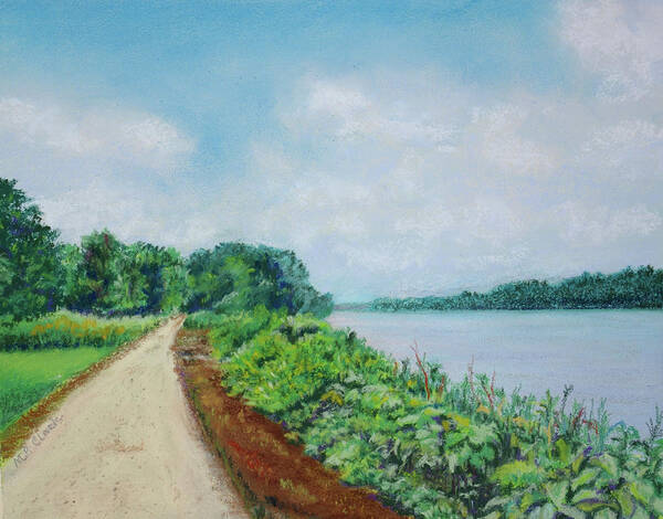 Landscape Art Print featuring the pastel On the Trail by MaryJo Clark