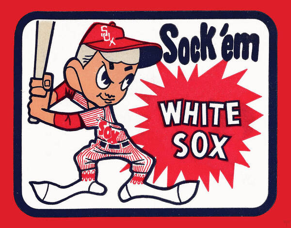 Chicago Art Print featuring the mixed media 1978 Sock Em White Sox Art by Row One Brand