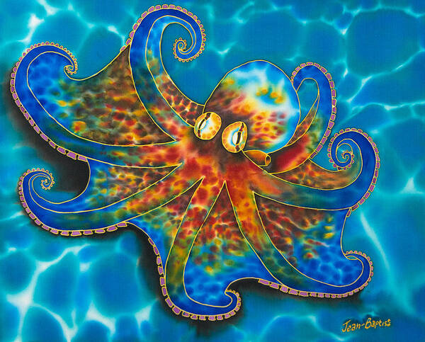 Jean-baptiste Design Art Print featuring the painting Caribbean Octopus #3 by Daniel Jean-Baptiste