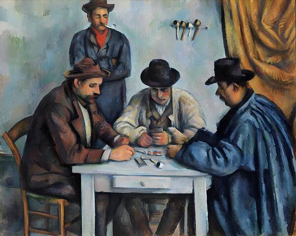 Paul Cézanne Art Print featuring the painting The Card Players by Paul Cezanne by Mango Art