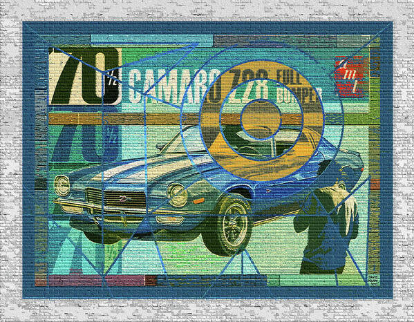 70 Chevy Art Print featuring the digital art 70 Chevy / AMT Camaro by David Squibb
