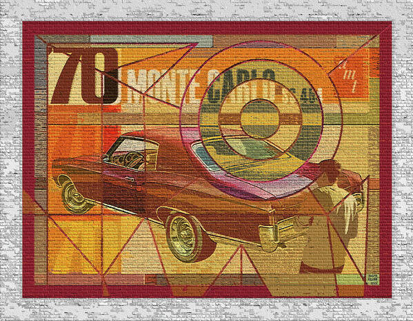 70 Chevy Art Print featuring the digital art 70 Chevy / AMT Monte Carlo by David Squibb