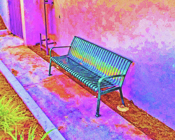 Abstract Art Print featuring the photograph Abstract Bench by Andrew Lawrence